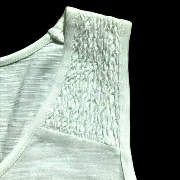 Style & Co NWOT Bohemian Style Tank Top Dressy Cotton Women's Size Medium Ivory - Picture 5 of 7